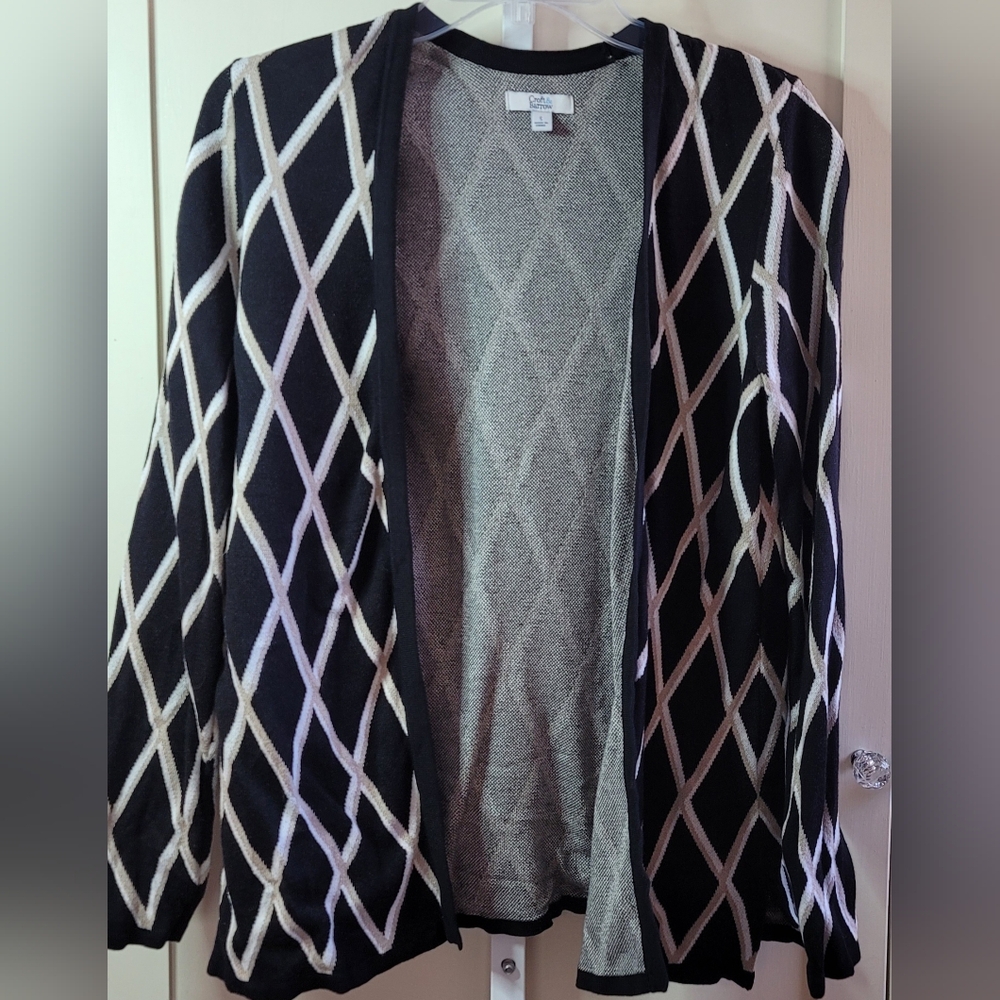 Croft & Barrow Black and White Women's Sweater